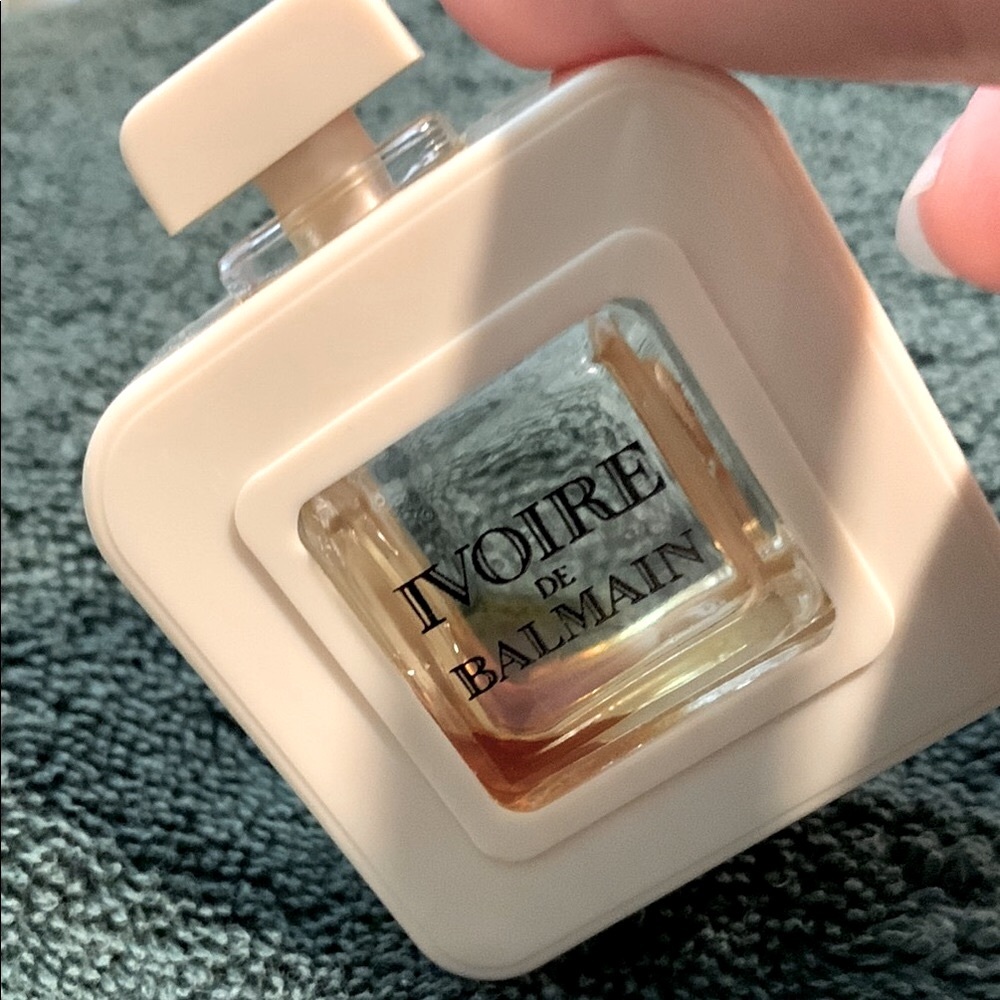 Balmain Ivoire *Vintage* Cream and Gold Perfume Bottle